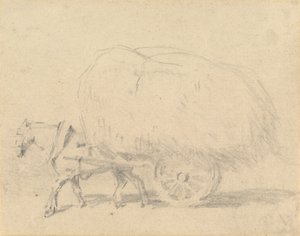 A Horse Pulling a Load of Hay by J. Frederick Tayler