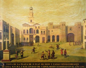 Plaza de San Juan de Dios in 1596 by J. Garcia