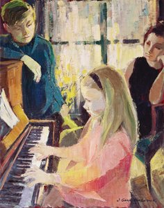At the Piano by J. Gard Urbanek