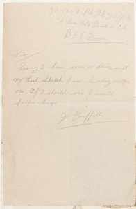 Letter to the Competition Editor of the Liverpool Weekly Courier, 1917