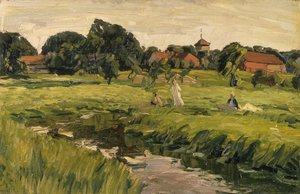Children by the Creek by J. Hansch