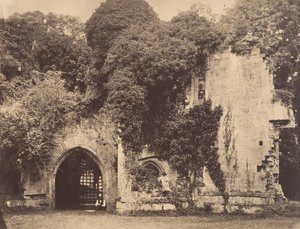 Old Gateway, Raglan Castle, Monmouthshire, 1855