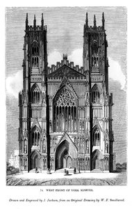 West Front of York Minster by J. Jackson