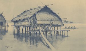 Marine village of New Guinea by J. Macfarlane
