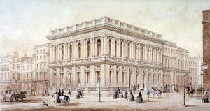 View of the Army and Navy Club on Pall Mall, Westminster, London by J Marchant
