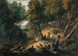 The Maroons in Ambush on the Dromilly Estate in the Parish of Trelawney by J. Merigot