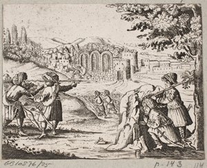 Illustration for Adam Olearius, “Persianischer Rosenthal von einem Sinnreichen Poeten Schich Saadi”, Schleswig 1660 by J. Muller
