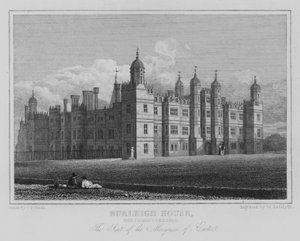 Burleigh House, Northamptonshire, The Seat of the Marquess of Exeter by John Preston Neale
