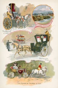 Hansom of 1837 and Hansom of Today by J. R. Sinclair