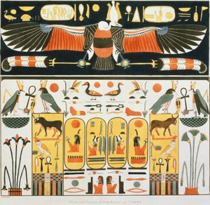Mural from the Tombs of the Kings of Thebes, Discovered by G. Belzoni, Plate 2 from `Plates Illustrative of the Researches in Egypt and Nubia`, Engraved by Charles Hullmandel by J. Ricci