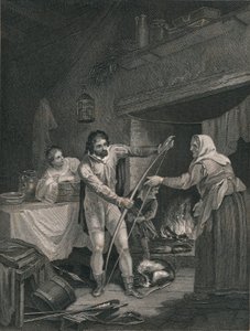 Alfred in the Neatherds Cottage by J. Rogers