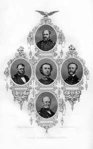 Union Civil War Admirals Winslow, Goldsborough, Du Pont, Dahlgren and Stringham by J. Rogers
