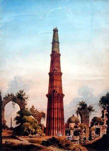 Qutb Minar, Delhi, c.1815