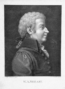 Wolfgang Amadeus Mozart, ca 1825 by J. W. Schmidt