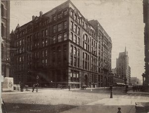 The southeast corner of Dearborn and Monroe Streets, Chicago, 1890 by J. W. Taylor