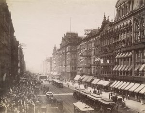 View of State Street Looking North from Madison Street, Chicago, 1890 by J. W. Taylor