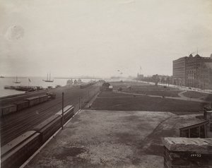 View South of Michigan Avenue from the West Side of the Illinois Central Railroad Tracks, Chicago, c.1890 by J. W. Taylor