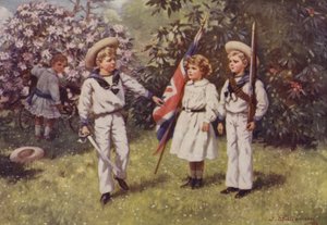 Prince Edward Drilling His Brother and Sister