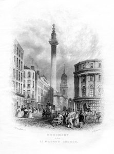 Monument and Church of St Magnus the Martyr, London
