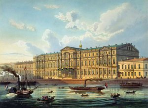 Palace of Grand Duke Mikhail and Palace Embankment, printed by Jacottet and Bachelier, published by Lemercier, Paris