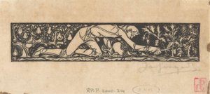 Vignette with Hoeing Man by Jac Jongert