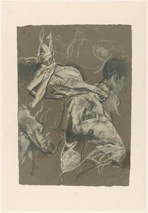 Drapery Studies and a Head by Jac van Looij