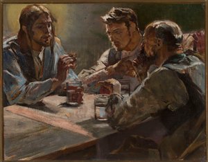 Christ in Emmaus by Jacek Malczewski