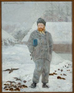 Portrait of Adolf Dygasiński with Birds by Jacek Malczewski