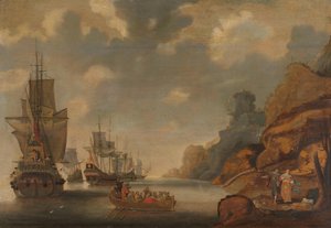 A French Squadron near a Rocky Coast