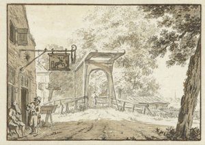 Inn Before a Bridge by Jacob  Cats
