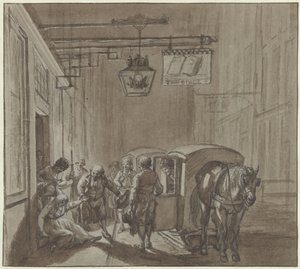 Leaving the Inn by Jacob  Cats