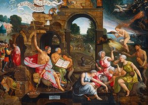 Saul and the Witch of Endor. 1526 by Jacob Cornelisz van Oostsanen