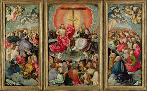 Triptych with Adoration of the Trinity