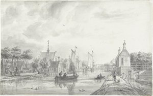 View in Leiderdorp by Jacob Elias La Fargue