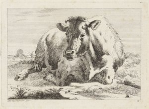 Lying Cow (Six Prints after Drawings by Various Masters)
