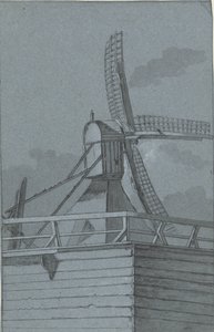 Windmill with Wooden Base by Jacob Ernst Marcus