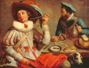 Two Soldiers at a Table by Jacob Gerritsz Cuyp