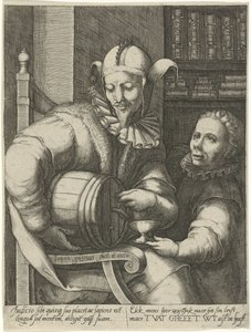 Jester with Wine Barrel