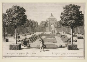 Garden Scene: Boulingraine with Italian Trees by Jacob Gottlieb Thelot