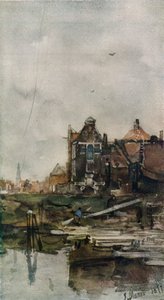 Old Houses, Amsterdam, c1870 by Jacob Henricus Maris