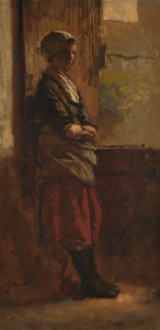 Girl at a Doorway by Jacob Henricus or Hendricus Maris