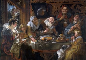 As the Old Sing, So Pipe the Young by Jacob Jordaens