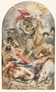The Conversion of Saul with Horseman and Banner