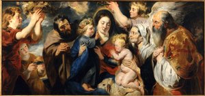 The Holy Family with the Young John the Baptist and Angels, c. 1616-1617 by Jacob Jordaens