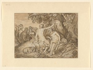 Paris and Oenone or Angelica and Medoro Carving Their Names in a Tree