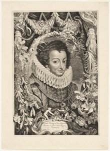 Elisabeth of Bourbon, Queen of Spain, plate 13 from Dukes of Burgundy by Jacob Louys