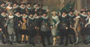 Civic Guardsmen of the Company of Captain Jacob Pieterszn Hooghkamer and Lieutenant Pieter Jacobszn van Rijn by Jacob Lyon