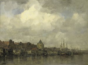 The Schreierstoren on the Outside of Amsterdam by Jacob Maris