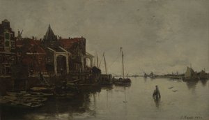 Harbor Scene by Jacob Maris