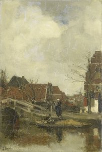 Old Neighborhood by the Water by Jacob Maris
